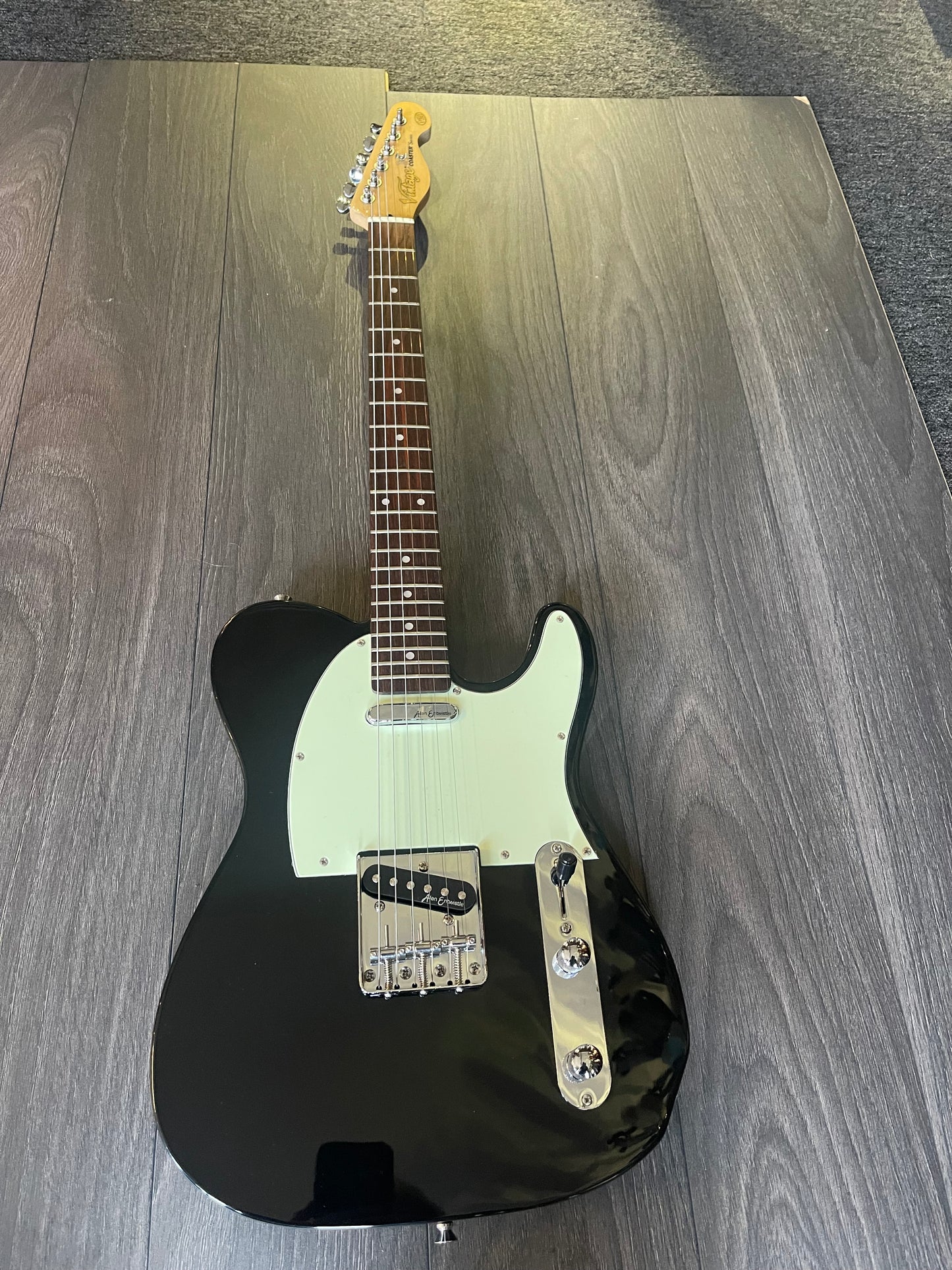 Vintage V20 Rosewood Coaster Series Electric Guitar ~ Boulevard Black
