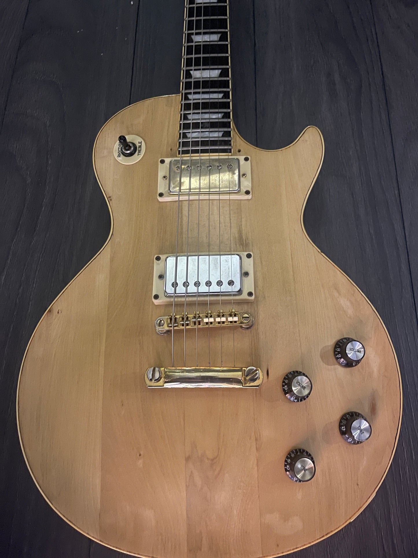 Epiphone Les Paul Standard – Natural Wood Top, Pelham Blue Back, Pre-Owned, Good Condition