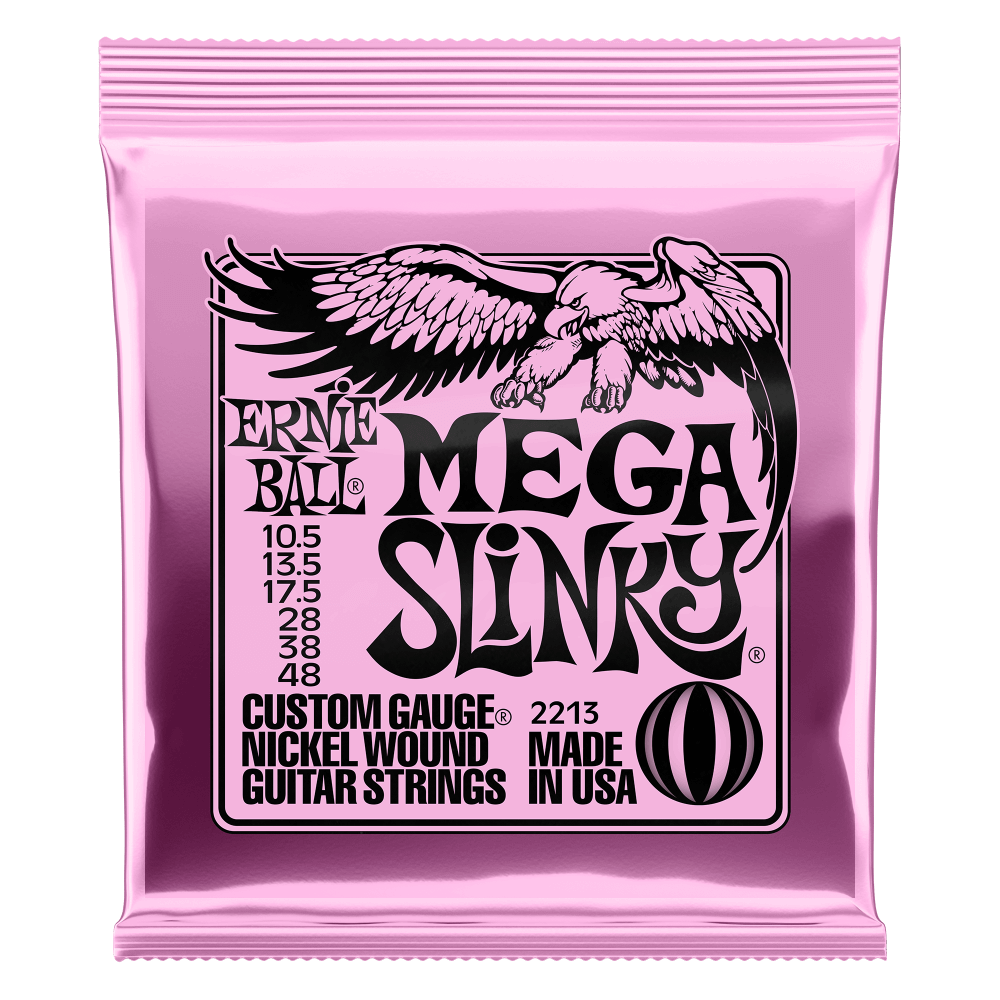 ERNIE BALL MEGA SLINKY NICKEL WOUND ELECTRIC GUITAR STRINGS - 10.5-48 GAUGE