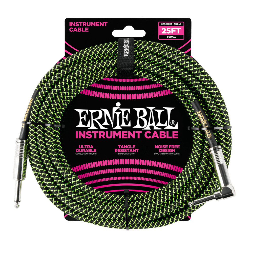 Ernie Ball Straight-Angle Braided Instrument Cables