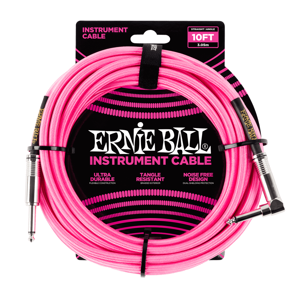 Ernie Ball Straight-Angle Braided Instrument Cables