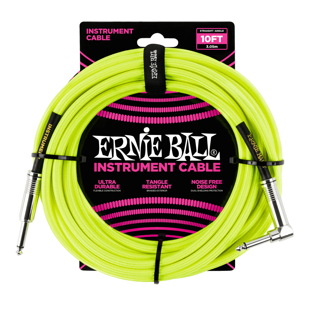 Ernie Ball Straight-Angle Braided Instrument Cables