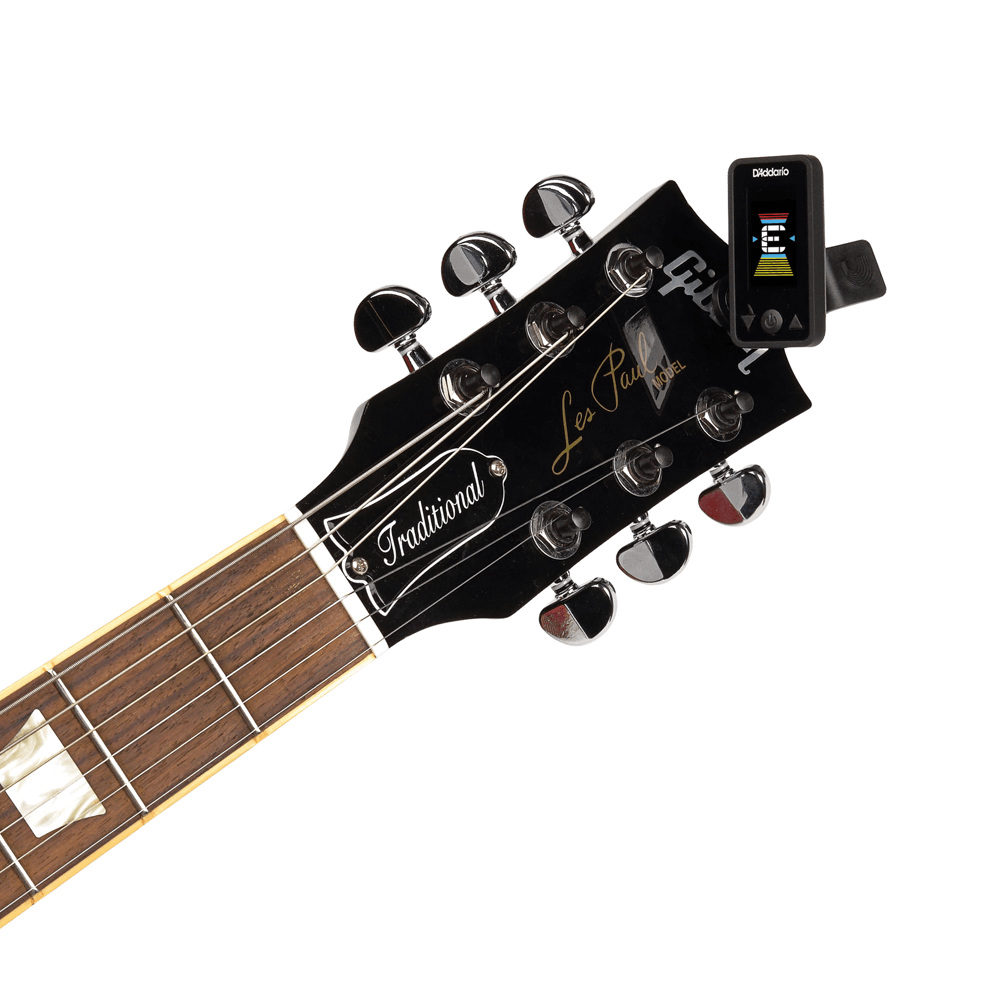 D'ADDARIO ECLIPSE Clip-On Headstock Guitar/Bass Tuner, Black