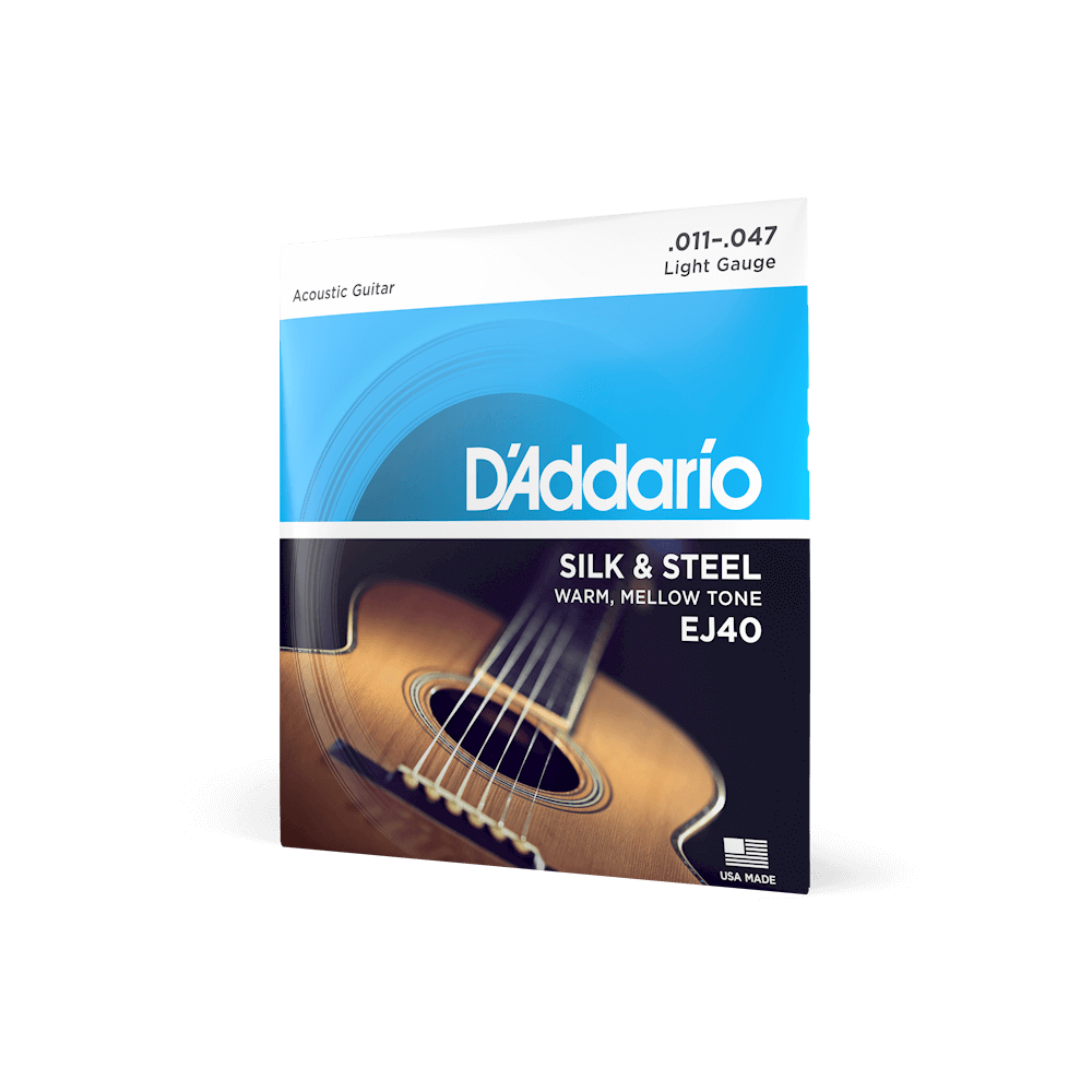 D ADDARIO EJ40 Silk Steel Acoustic Guitar Strings 11 47