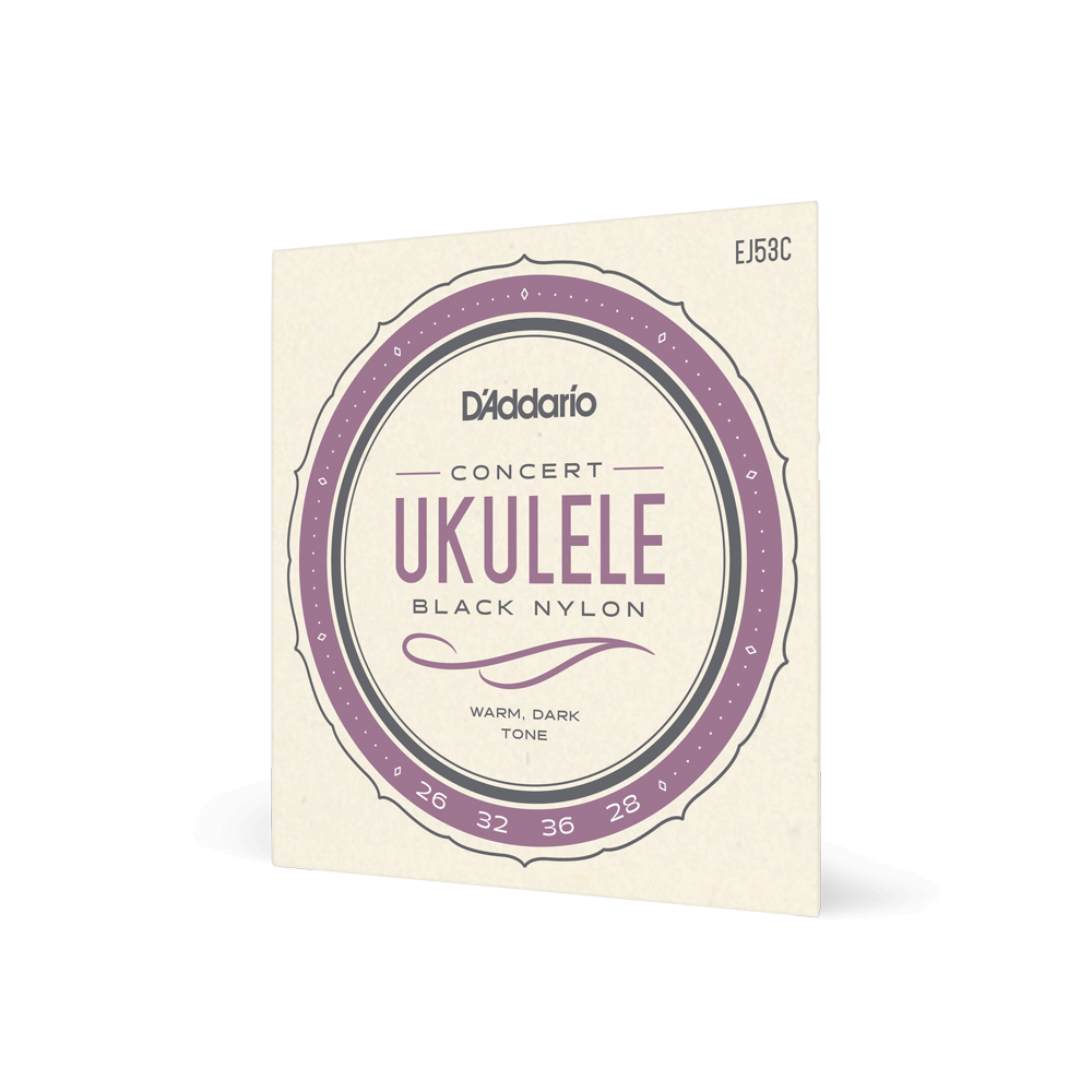 D’Addario EJ53C Nyltech Concert Ukulele Strings Black Nylon