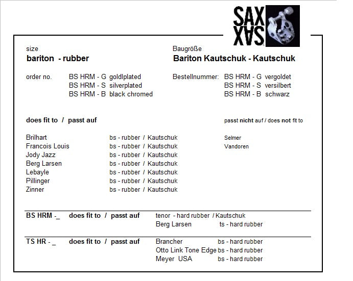 SAXXAS - (Winslow) Saxophone Ligatures