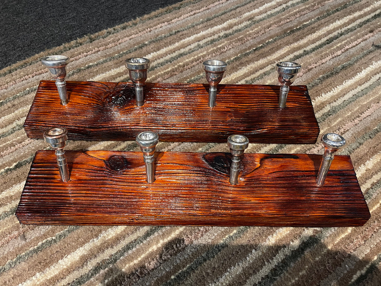 trumpet/trombone mouthpiece, cable rack, coat hook