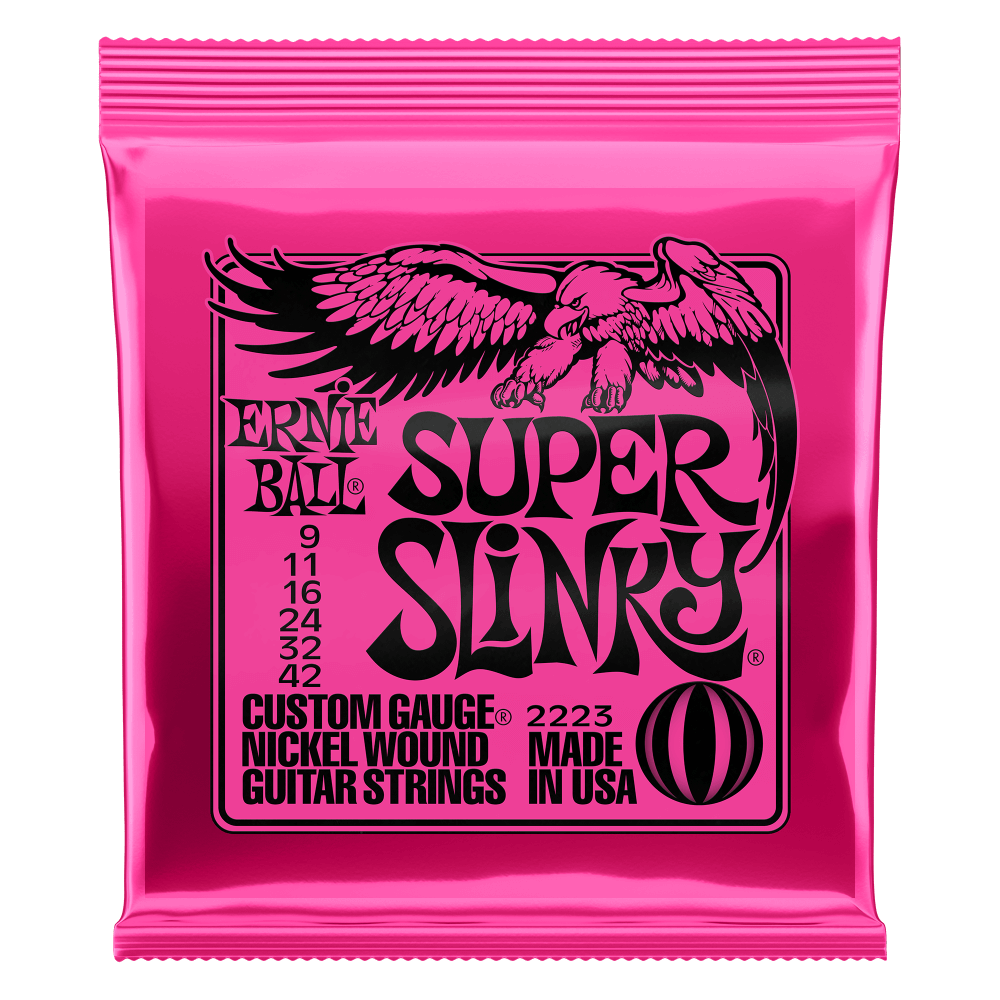 SUPER SLINKY NICKEL WOUND ELECTRIC GUITAR STRINGS - 9-42 GAUGE