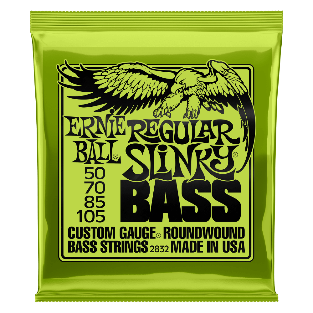 REGULAR SLINKY NICKEL WOUND ELECTRIC BASS STRINGS - 50-105 GAUGE