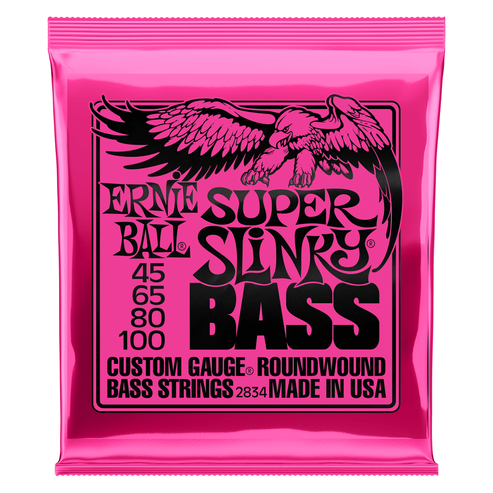 SUPER SLINKY NICKEL WOUND ELECTRIC BASS STRINGS - 45-100 GAUGE