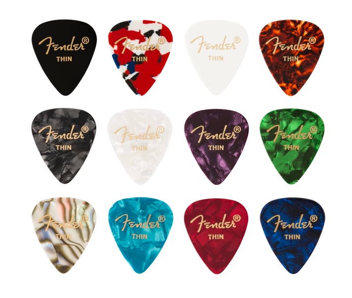 Celluloid Medley Picks, 351 Shape - 12 Pack