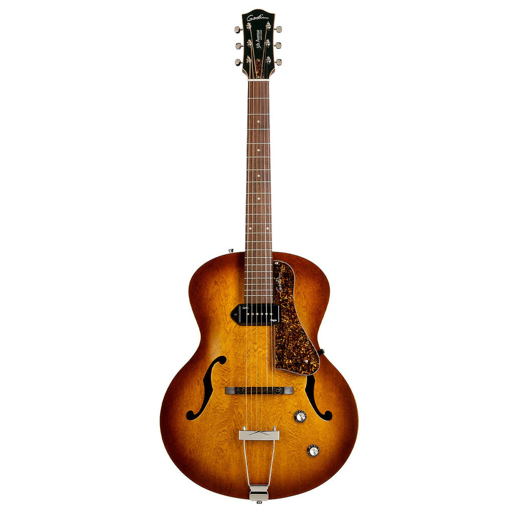 Godin 5th Avenue P90 Semi-Acoustic Guitar ~ Cognac Burst Kingpin