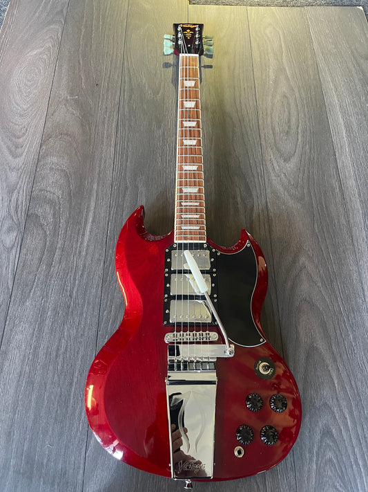 Vintage VS6V Re - Issued with Vintage Style Vibrato ~ Cherry Red