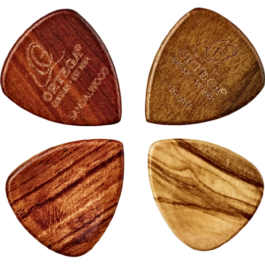Ortega Guitar and Ukulele Handmade Wood Picks Assorted