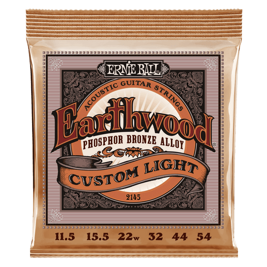 EARTHWOOD CUSTOM LIGHT PHOSPHOR BRONZE ACOUSTIC GUITAR STRINGS - 11.5-54 GAUGE