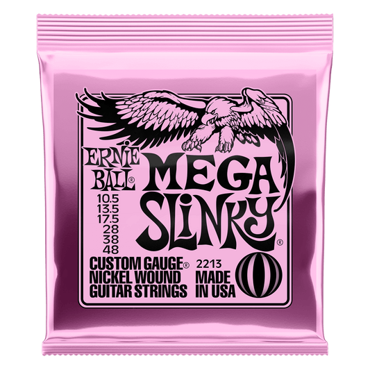 ERNIE BALL MEGA SLINKY NICKEL WOUND ELECTRIC GUITAR STRINGS - 10.5-48 GAUGE