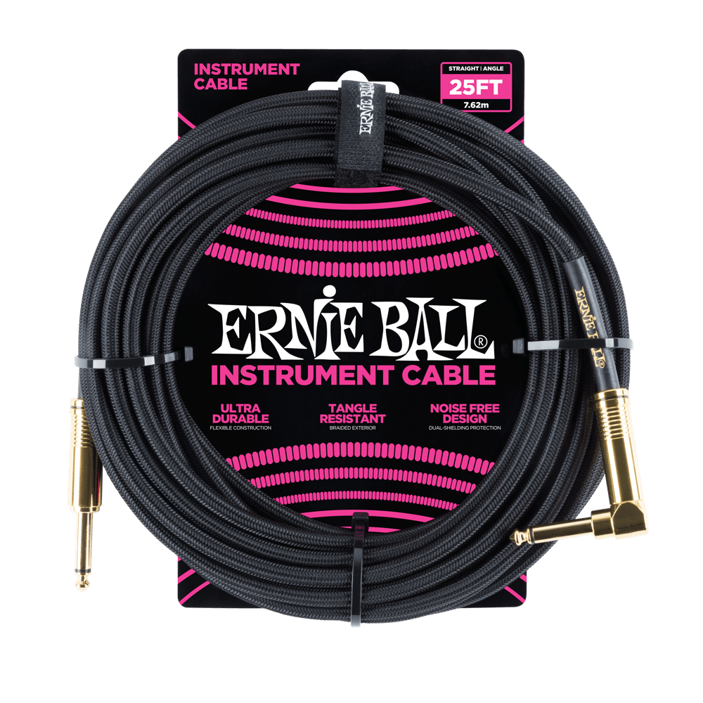 Ernie Ball Straight-Angle Braided  Instrument Cables