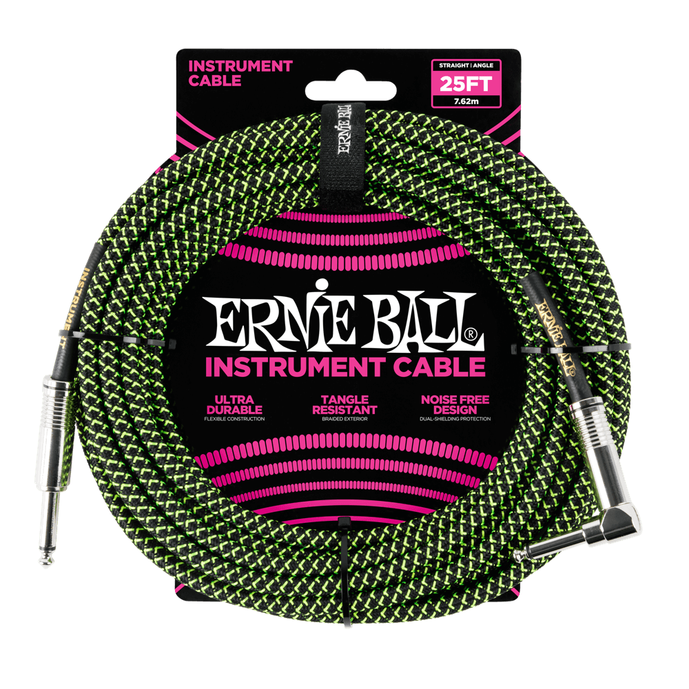 Ernie Ball Straight-Angle Braided  Instrument Cables