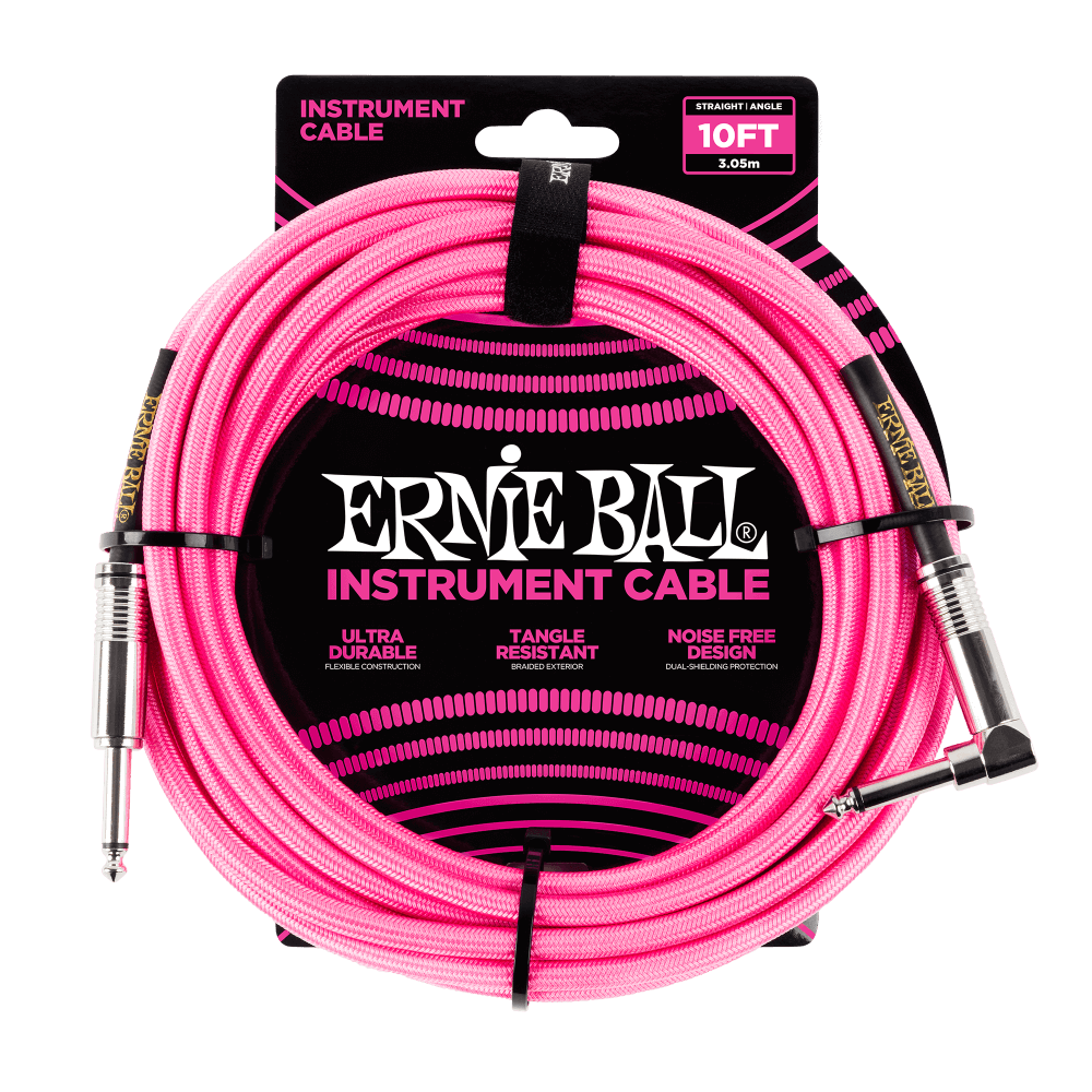 Ernie Ball Straight-Angle Braided  Instrument Cables