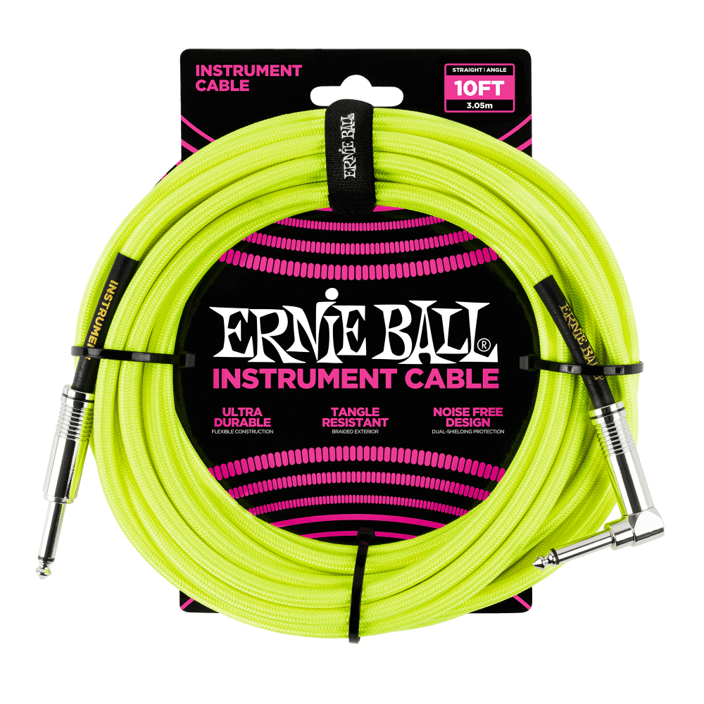 Ernie Ball Straight-Angle Braided  Instrument Cables