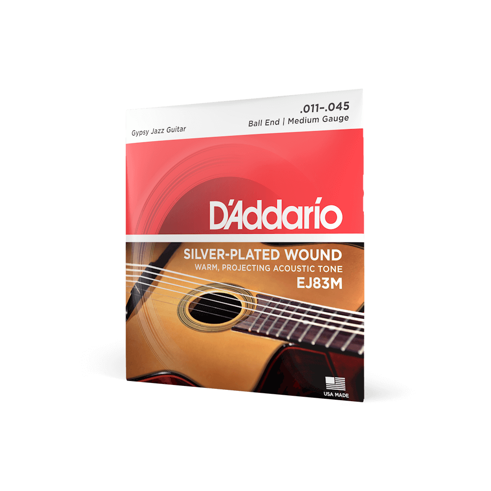 D'ADDARIO EJ83M Silver Plated Wound 11-45 Ball End Medium Gauge