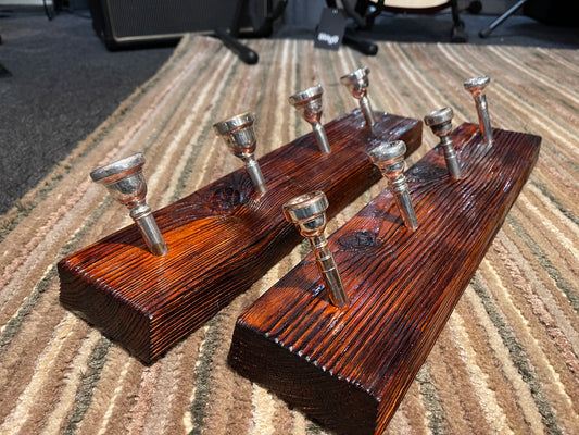 trumpet/trombone mouthpiece, cable rack, coat hook