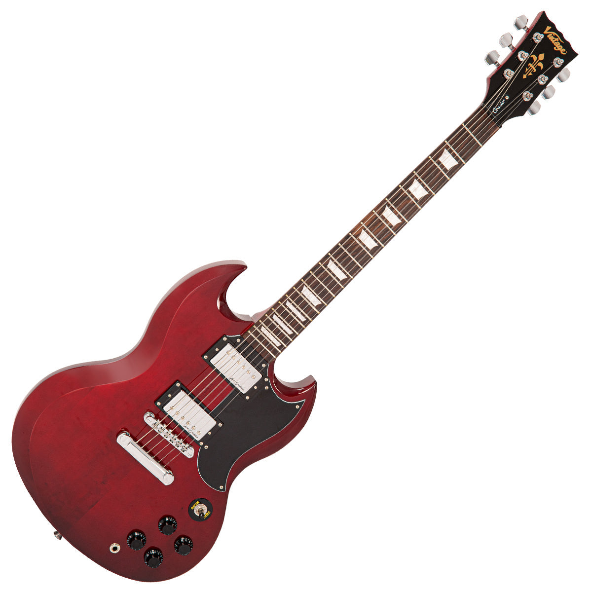 Vintage V69 Coaster Series Electric Guitar ~ Cherry Red