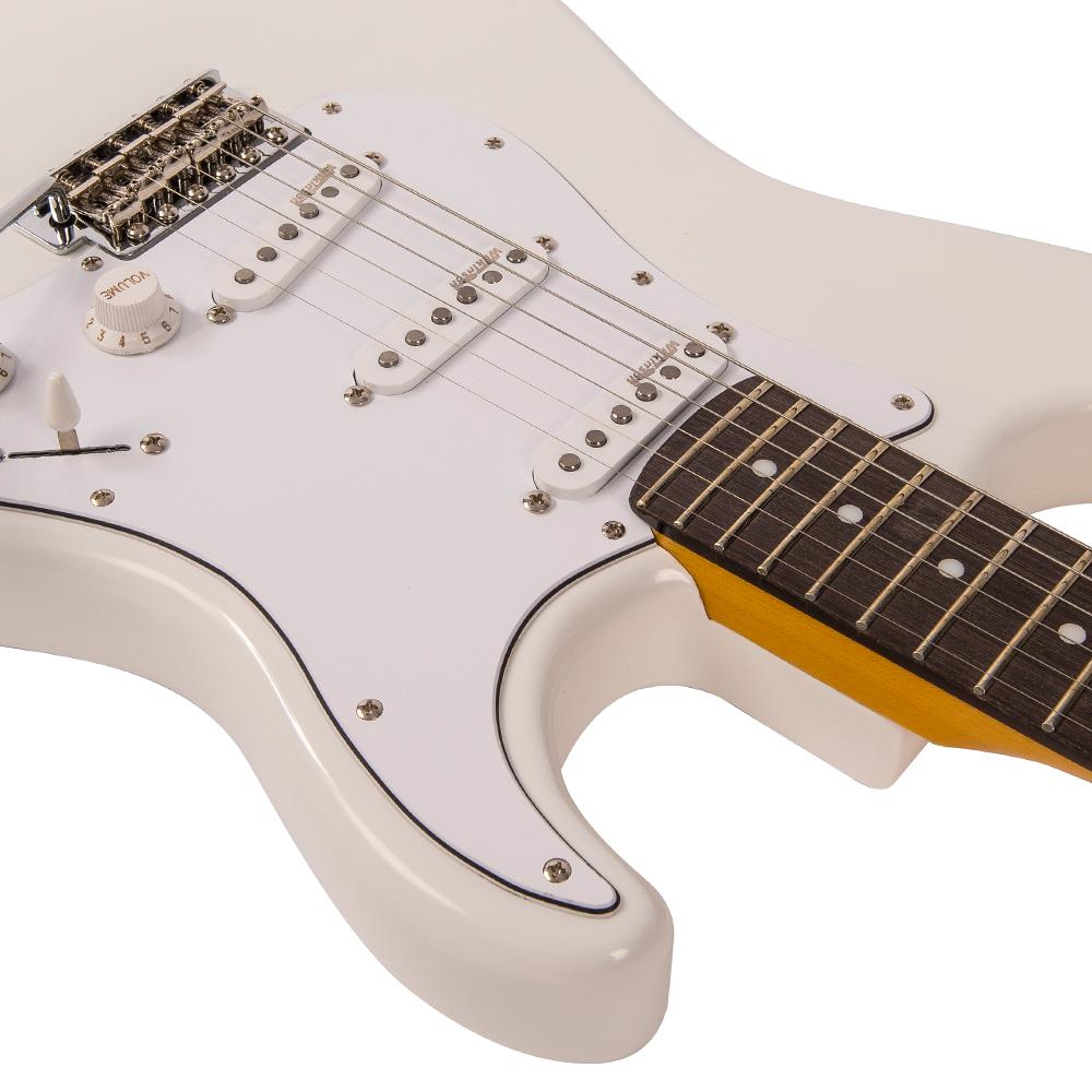 Vintage V6JMH ReIssued Electric Guitar ~ Olympia White 'Fillmore'