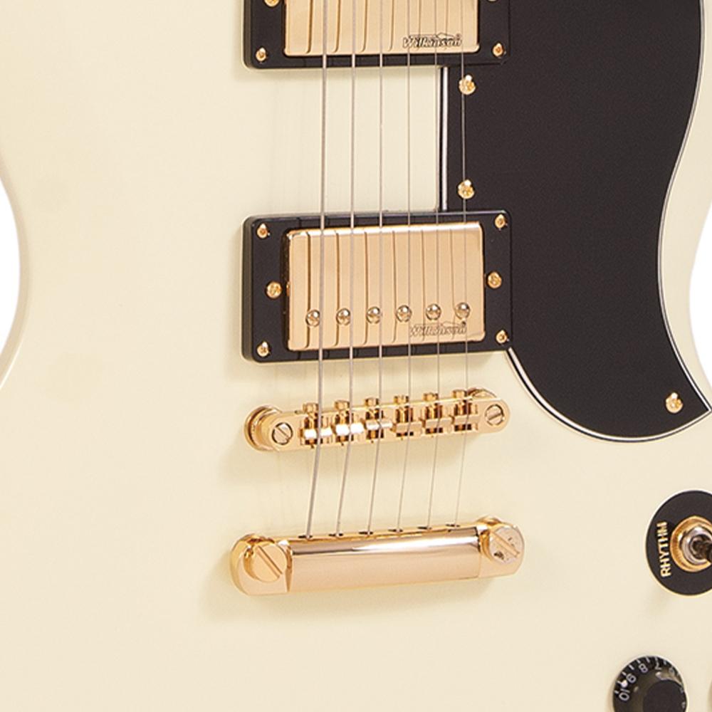 Vintage VS6 ReIssued Electric Guitar ~ Vintage White/Gold Hardware